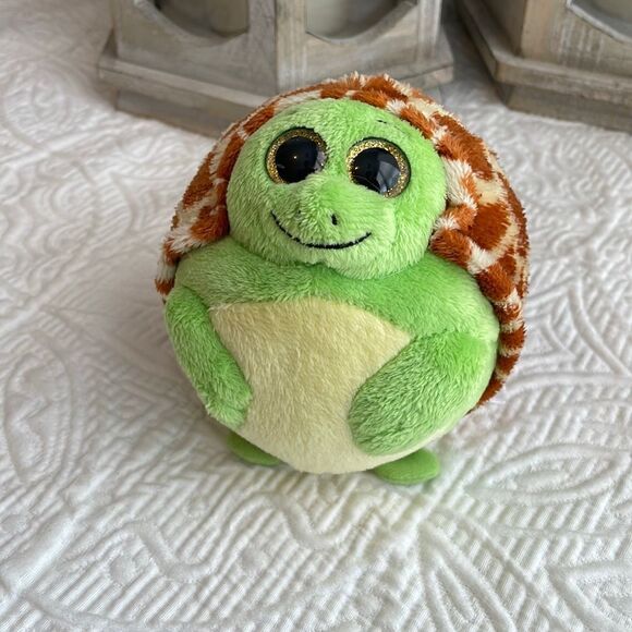 TY Beanie Ballz Zoom the Turtle Small Plush Stuffed Ball Toy - Picture 2 of 6
